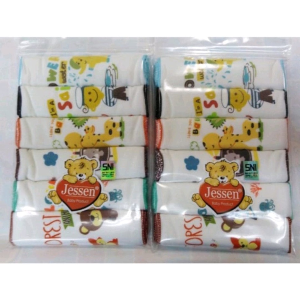 JESSEN GURITA BAYI REKAT ISI 6 PCS / MOTIF RANDOM