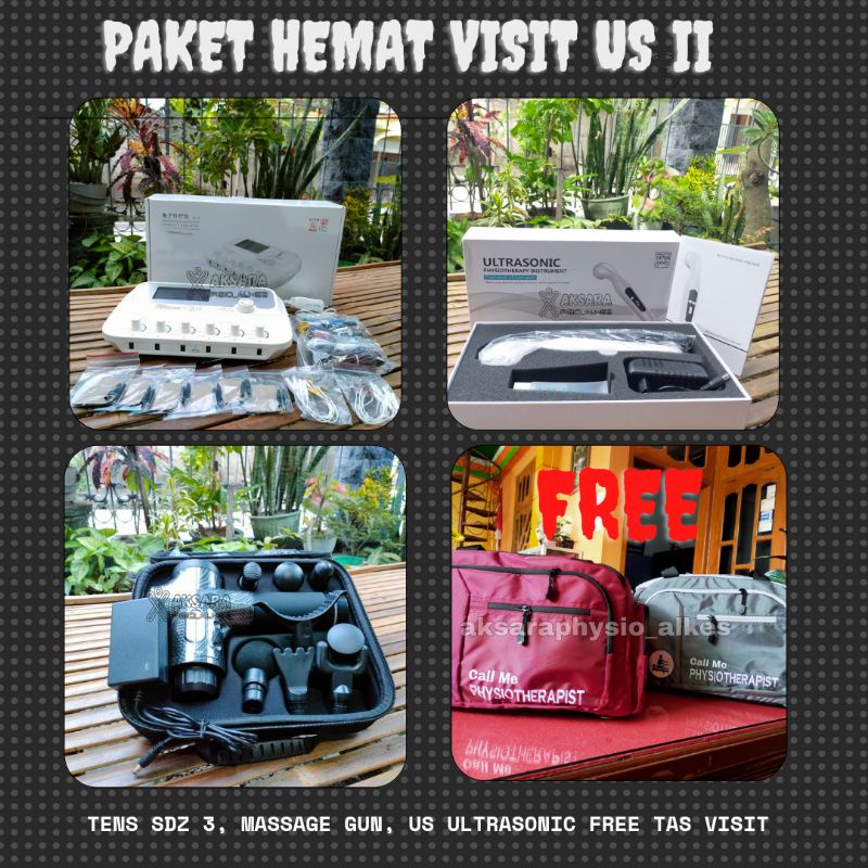 PAKET HEMAT HOMECARE FISIOTERAPI (TENS SDZ 3, INFRARED, MASSAGE GUN, FREE TAS)