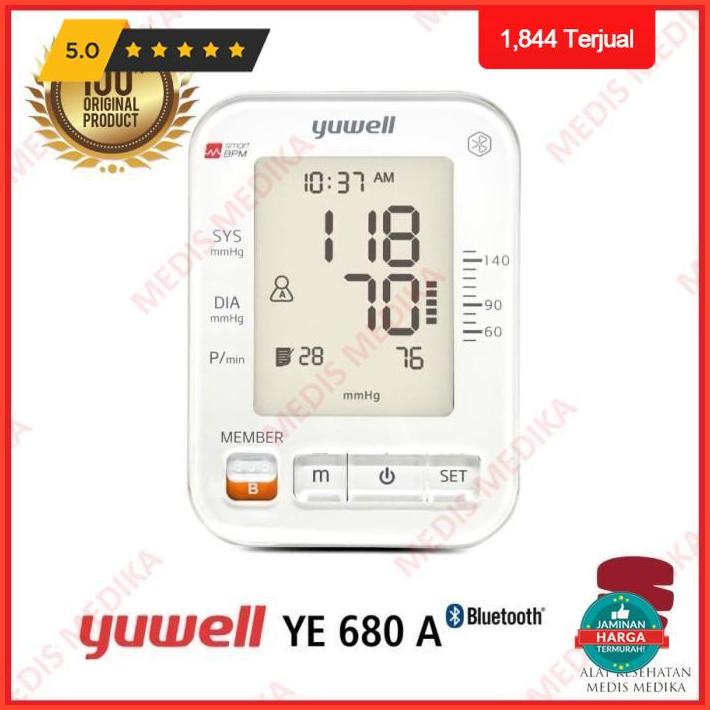5.5 Tensimeter Digital Yuwell Ye 680A Alat Ukur Cek Tekanan Darah Tensi Promo