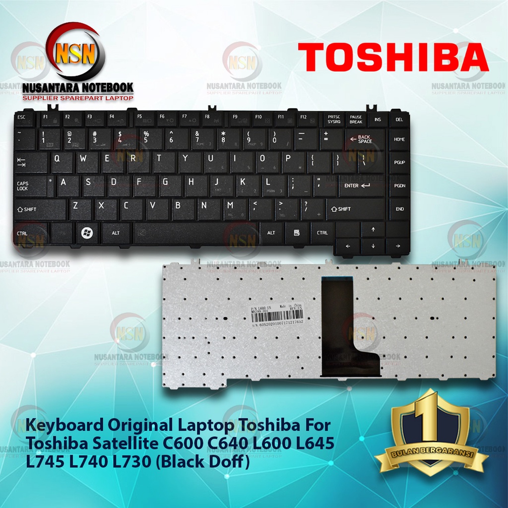 Keyboard Laptop Toshiba Satellite C600 C640 L600 L645 L745 L740 L730