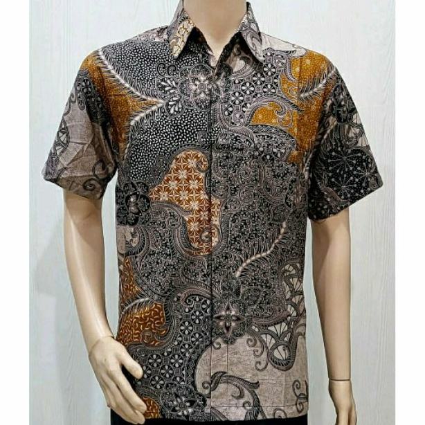 Kemeja Pria Jumbo Batik Lengan Pendek 4L - 5L Big Size Modern XXXXL Seragam SFA