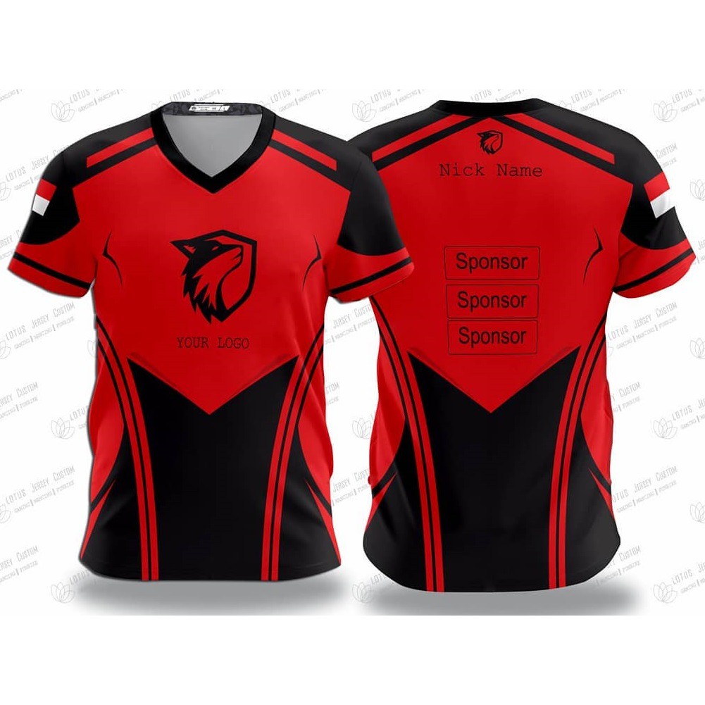 Baju Jersey Gaming Custom Ff Ml Evos Rrq Freefire Pubg 2 Shopee Indonesia