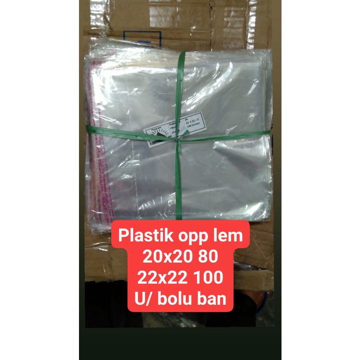 KWALITAS PALING BAIK !!! Plastik OPP seal/lem uk.22x22 isi1000pcs U/ BOLU BAN