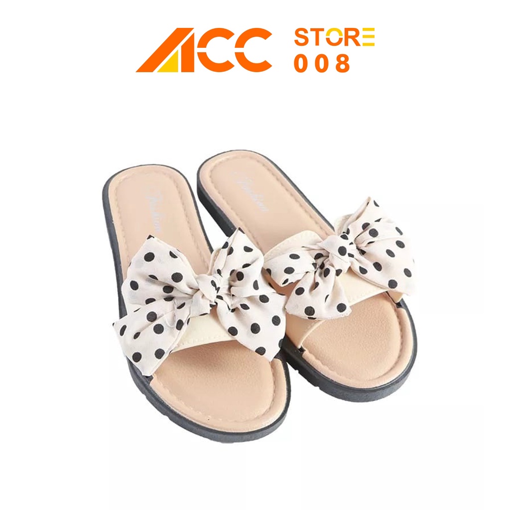 Sandal Selop Wanita Sendal EF16 Teplek Slip Flat Pita Sandal Jelly Sandal Model Pita Polkadot ACC