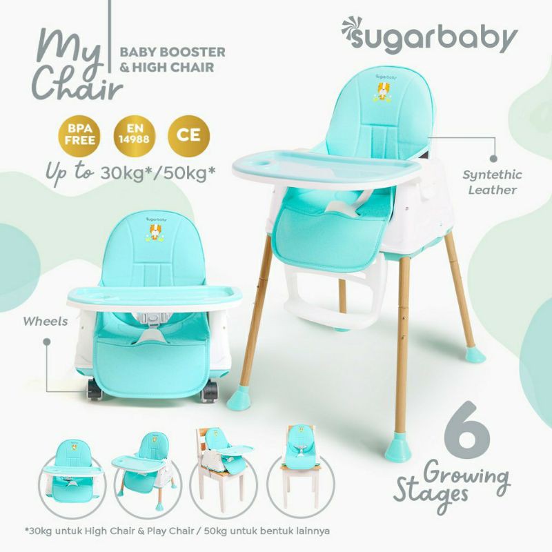 Sugarbaby My Chair Baby Booster &amp; High Chair 6 Growing Stages/Kursi Makan Baby Chair My Chair Sugar Baby Kursi Makan Sugar Baby