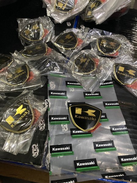 EMBLEM Stiker Sticker LOGO Timbul 3D KAWASAKI KAZE ATHELETE BLITZ EDGE ZX 130 ZX130 Ninja W175 Motor