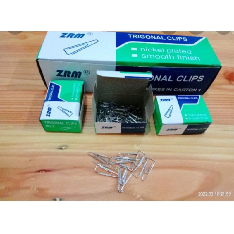 

Trigonal clips/paper clips/klip kertas/penjepit kertas ZRM no 3