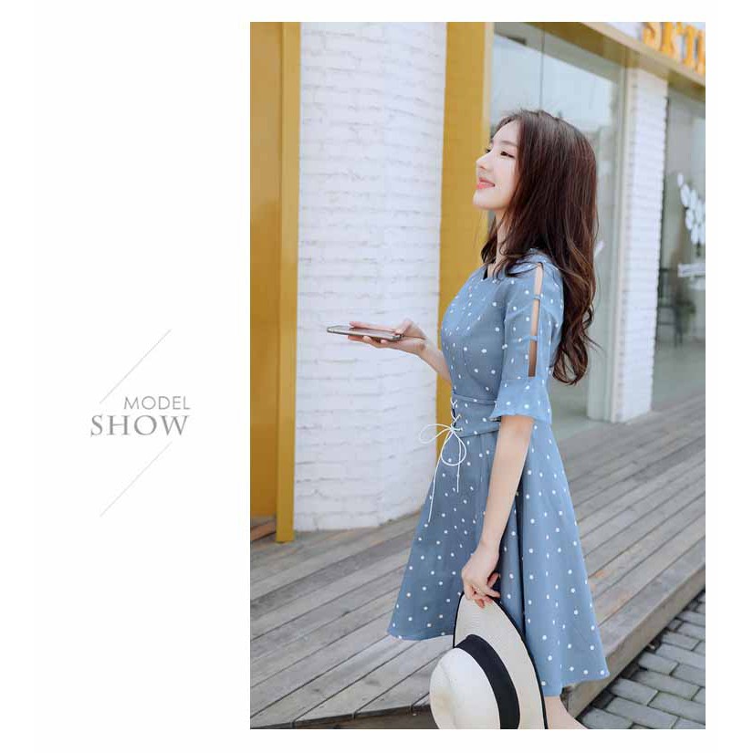 DRESS WANITA POLKADOT IMPORT