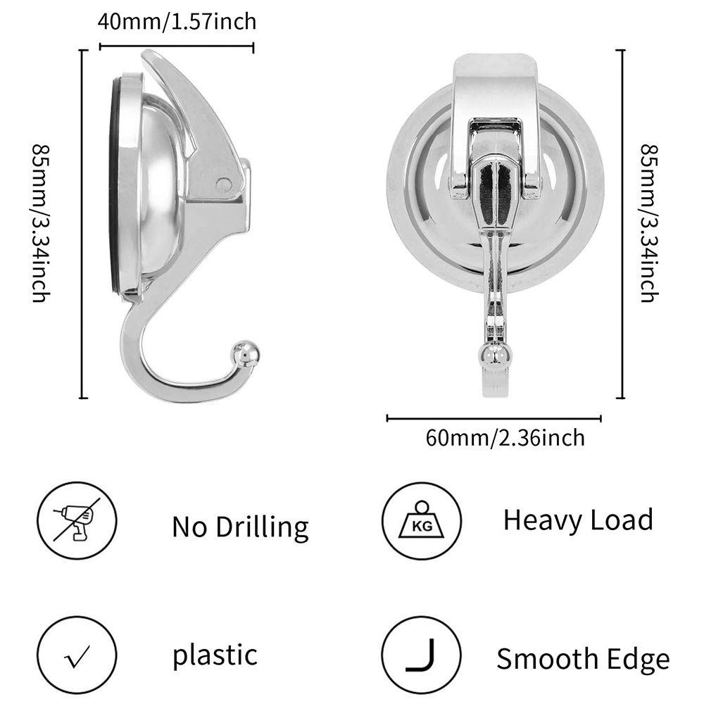 Solighter Suction Cup Hooks Tanpa Meninju Shower Kamar Mandi Poles Heavy Duty