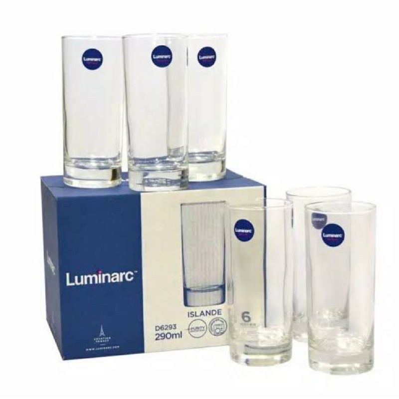 gelas kaca luminarc panjang