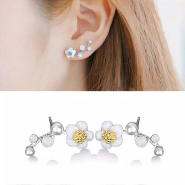 anting korea ating bunga mutiara/motif bintang