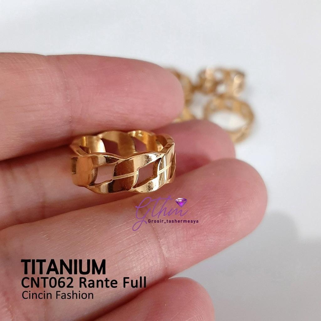 cincin wanita cnt062 model rante titanium stainless steel