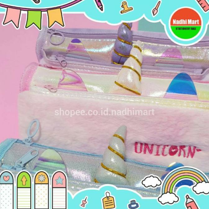 

Ready Oke] Tempat Pensil Unicorn Bulu / Pc 5980 - Biru Muda