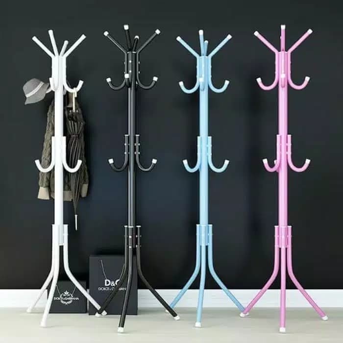 STAND HANGER Gantungan Tiang Berdiri 9 HOOK Baju Tas - Topi COATRACK KOKOH SERBAGUNA Aesthetic Gantungan Berdiri Kekinian Modern Minimalis Coat Rack