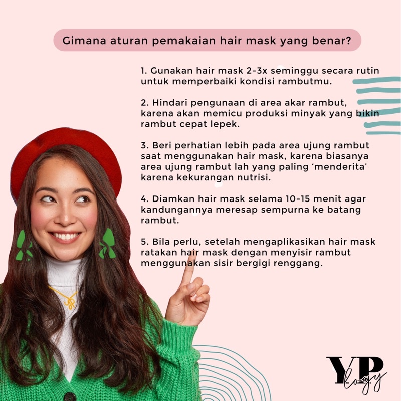 YPLOGY Traditional Hair Mask (Masker Rambut) Creambath 250gr BPOM With Argan Oil &amp; Vit E