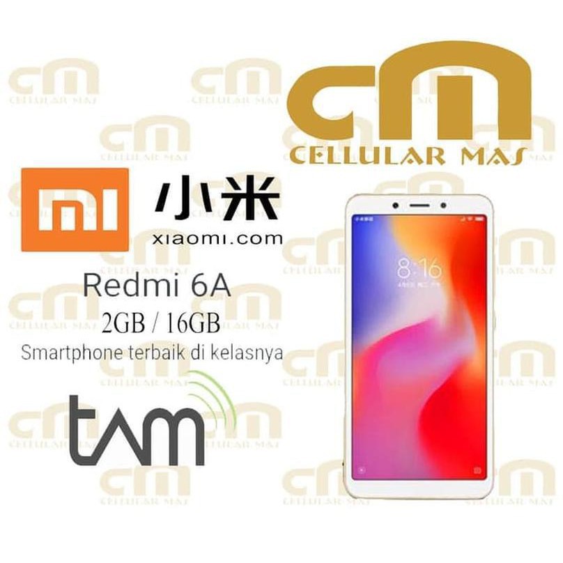 [33] Xiaomi Redmi 6A 2/16 RAM 2GB ROM 16GB GARANSI RESMI TAM - Hitam Handphone / Phone / HP