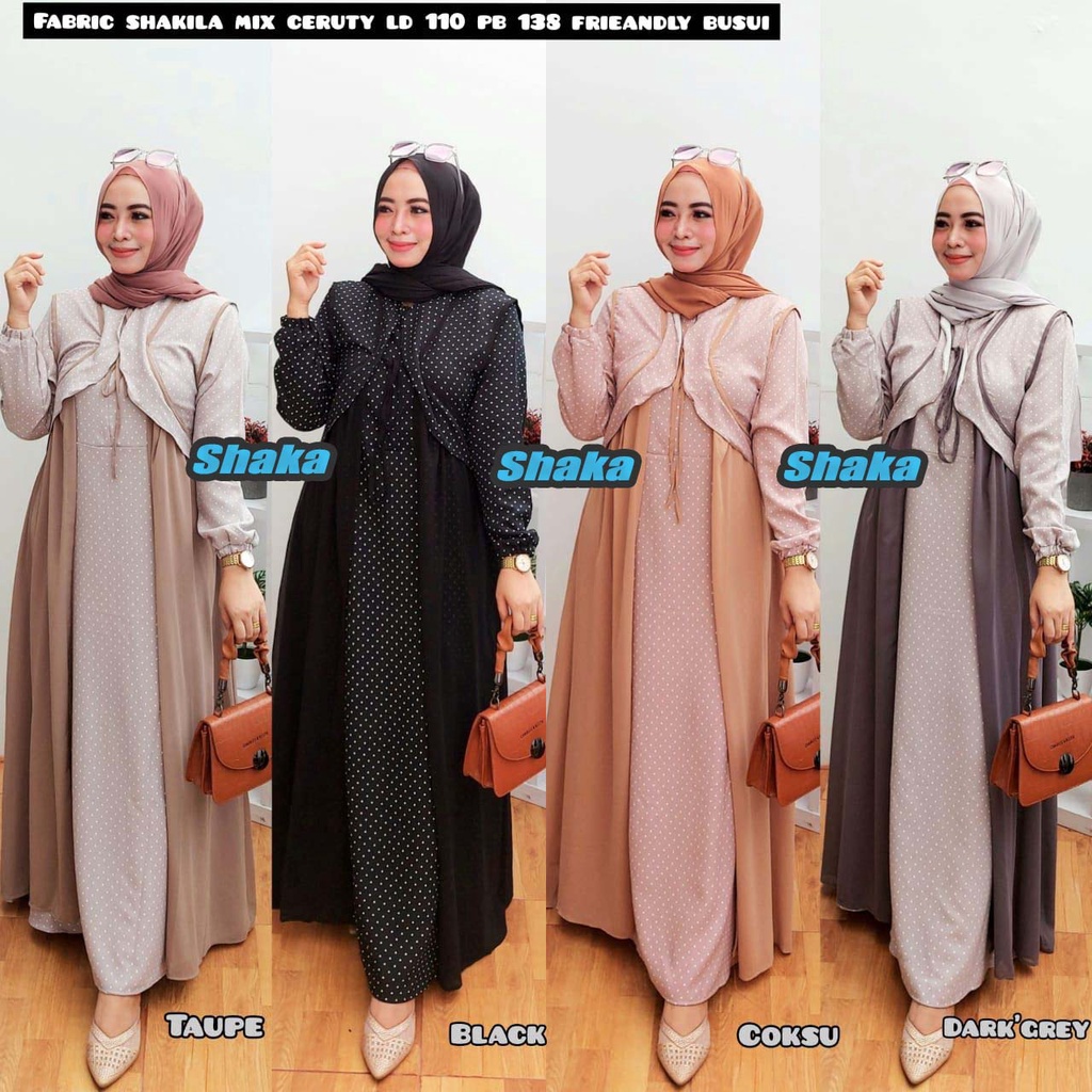 GAMIS Fabric Shakila Mix Ceruty Polkadot - BUSUI FRIENDLY