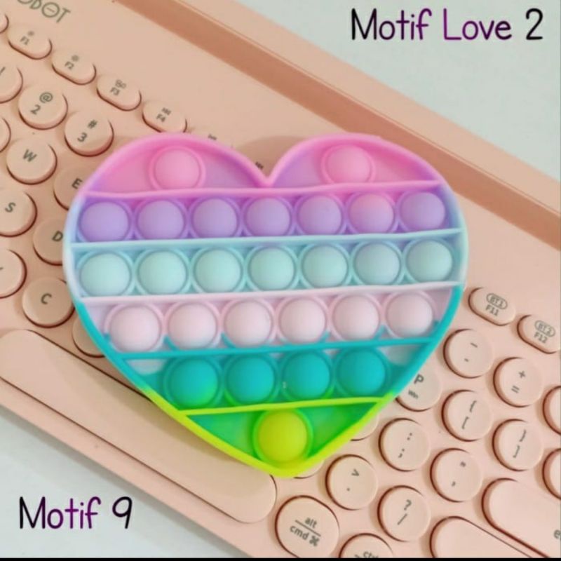 Pop it Rainbow viral /mainan ank-LOVE SOFT