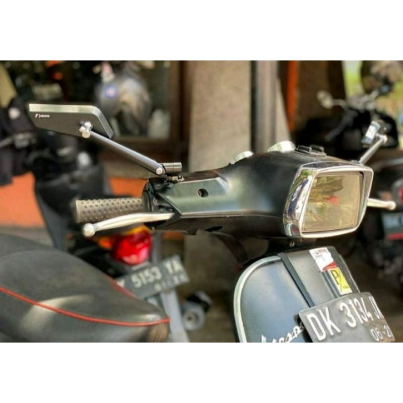 Spion Rizoma Circuit 744 CROME/HITAM FULL CNC Premium 100% Rizoma NMAX XMAX Aerox 155 PCX ADV VARIO 125/150/160 DLL UNIVERSAL