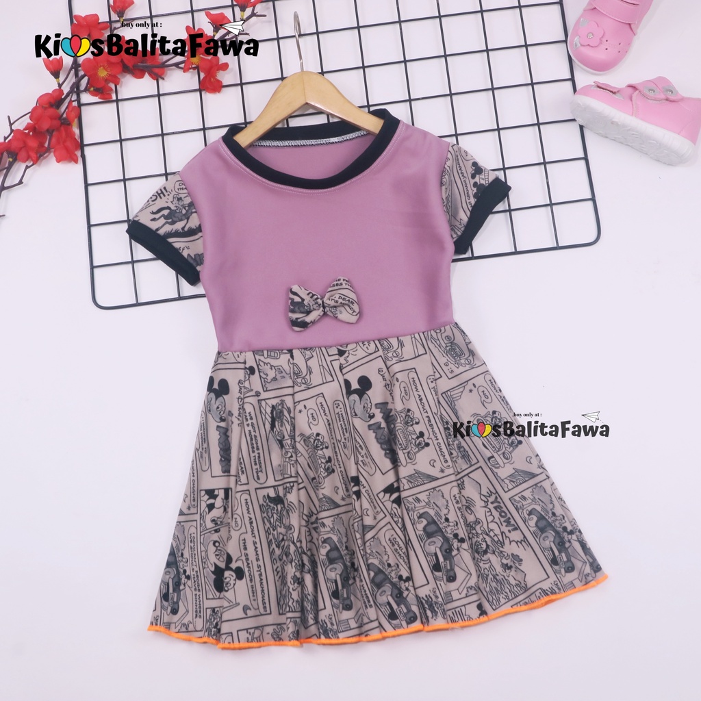 Dress Jasmine uk 3-4 Tahun / Dres Anak Cewek Balita Kaos Anak Perempuan Lengan Murah Pesta Adem