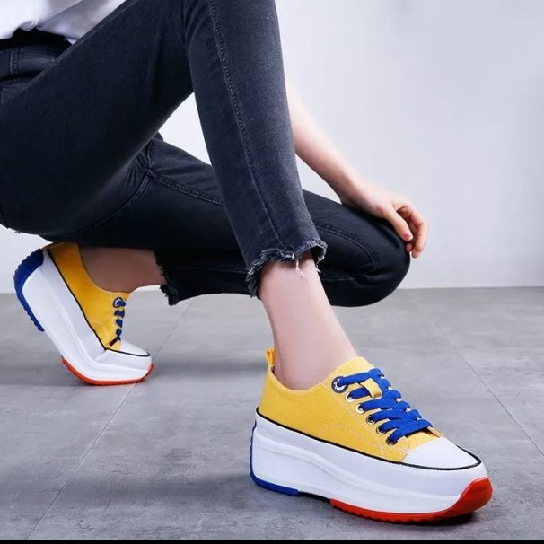 Sepatu Wanita Wedges Tinggi Korea Import Vietnam