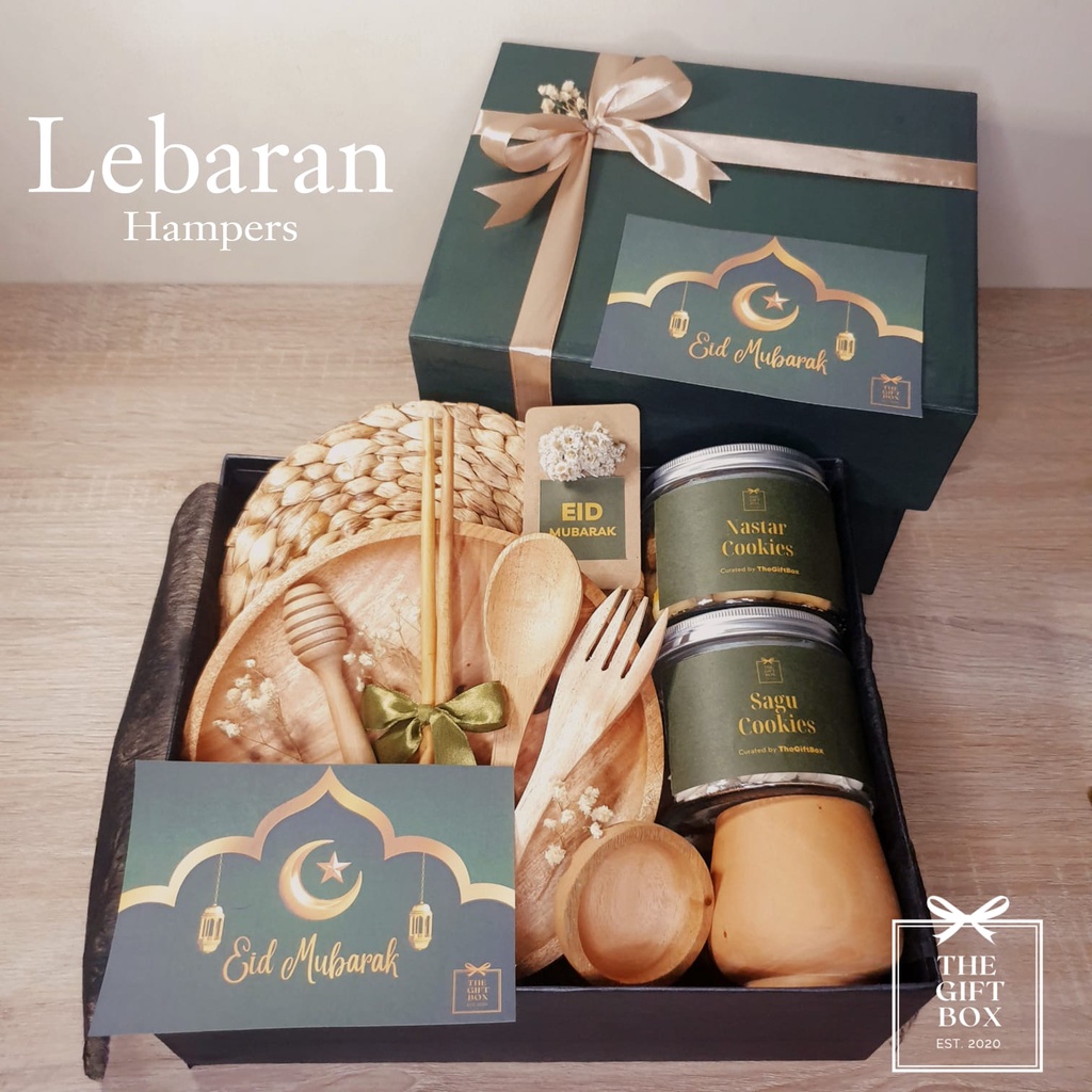 

LEBARAN HAMPERS | NASTAR SAGU CHOCO ALMOND COOKIES | BLACK EMERALD GREEN HARDBOX