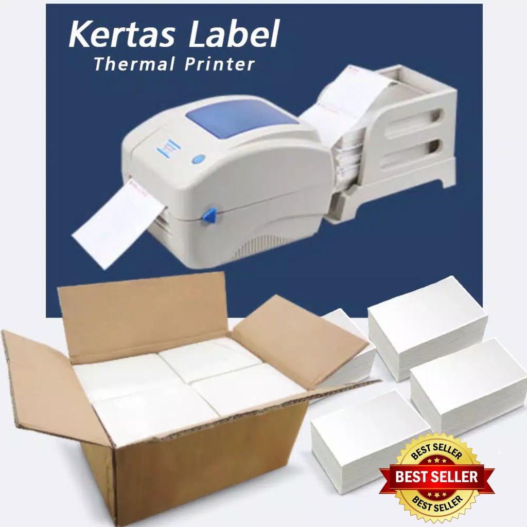 Kertas Print RESI JOB Thermal/ Kertas Termal Tempel 100x150mm (isi 500 lembar)