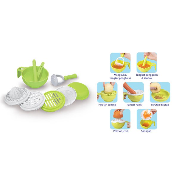 Baby Safe AP014 Multi Food Grinder Set Alat Pengolah Makanan MPASI