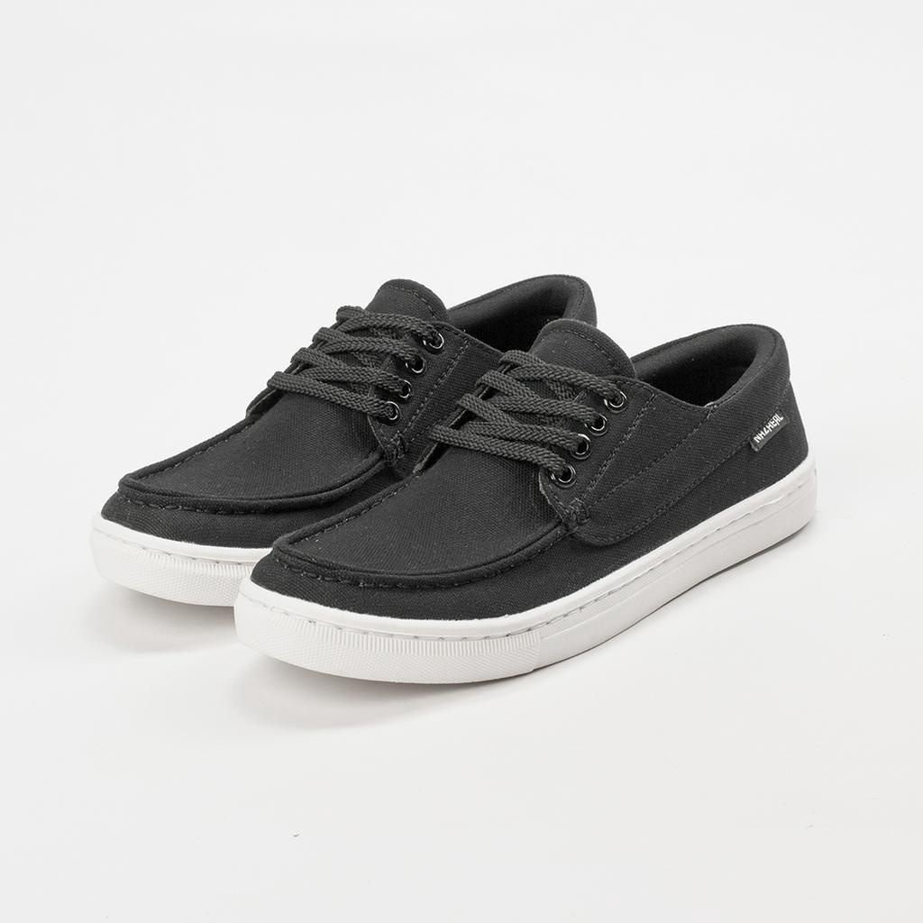 Sepatu Sneakers Pria Casual Naz Draco Black White Hangout Sekolah Kerja Kuliah Travelling Shoes Trendi Original