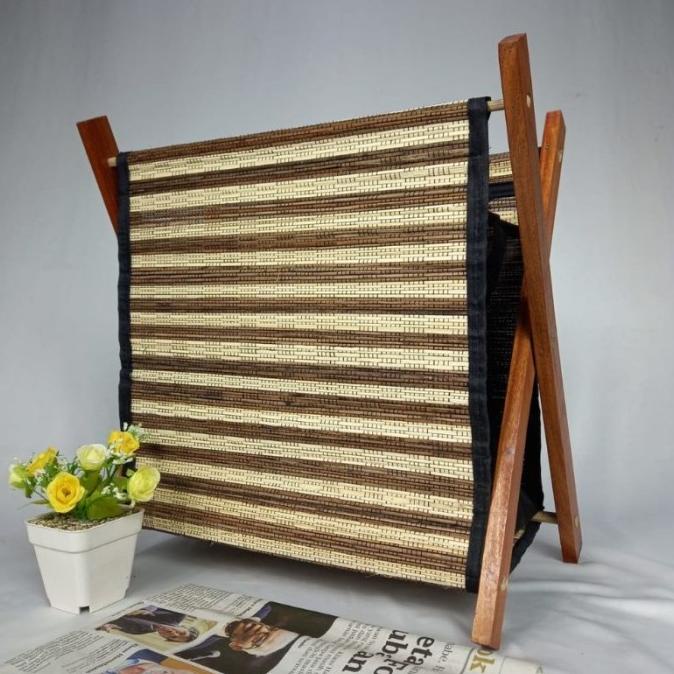 

Office & Stationery | Document Organizer | Tempat Koran Majalah Buku Unik Bahan Lidi Tenun/ Keranjang Lipat | Best Seller