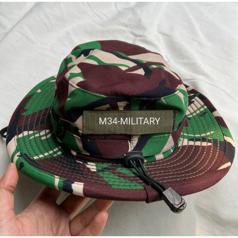 TOPI RIMBA KAWAT TNI LORENG MALVINAS BALOTELI / VELBET WOL RIPSTOK PANCA PREMIUM