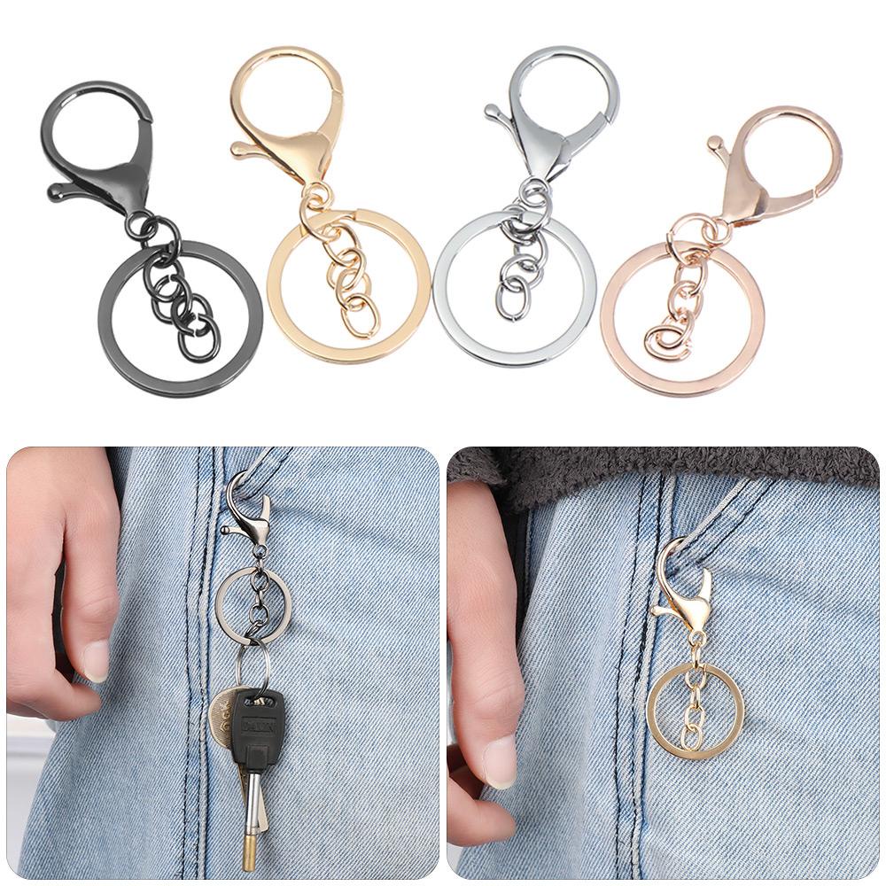 Nanas 5pcs Split Key Ring Rhodium Warna Emas Aksesoris Holders Key Hook