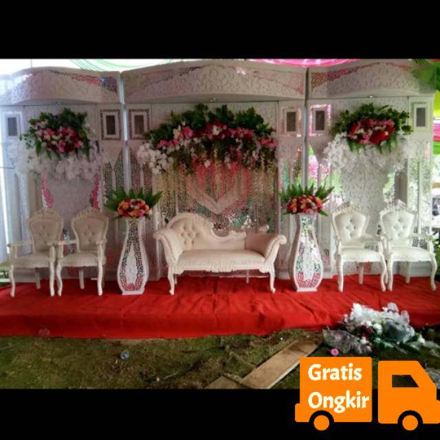 Kursi pengantin sofa pernikahan mebel furniture pelaminan