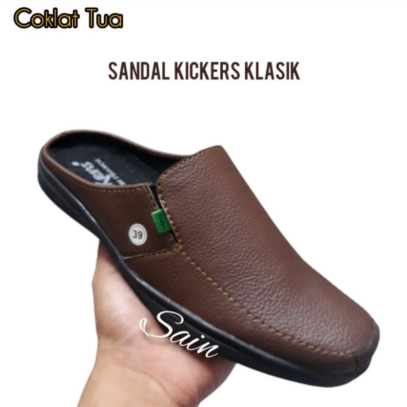 (KULIT)Sepatu Sandal Pria Sepatu Sandal Pria Casual Sepatu Selop Pria Sandal Pria Bustong