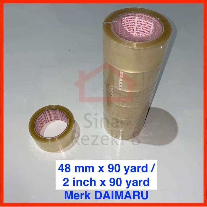 

Bagus Lakban Bening Daimaru / Plakban Solasi 90 Yard Tape Selotip Transparan Berkualitas