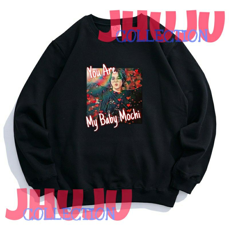 Basic Sweater Jimin BTS Picture My Baby Mochi print DTF