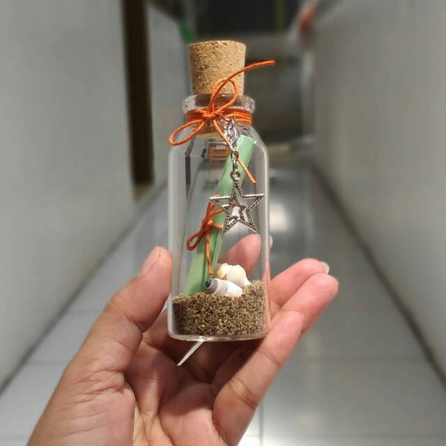 Botol kaca 65ml sumbat cork botol dekorasi gift souvenir