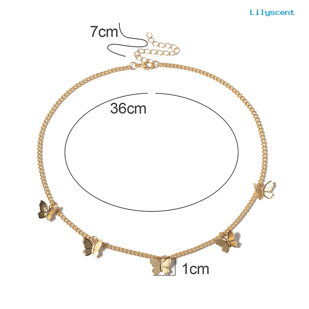 Kalung Rantai Adjustable Bahan Alloy Dengan 5 Liontin Untuk Kencan