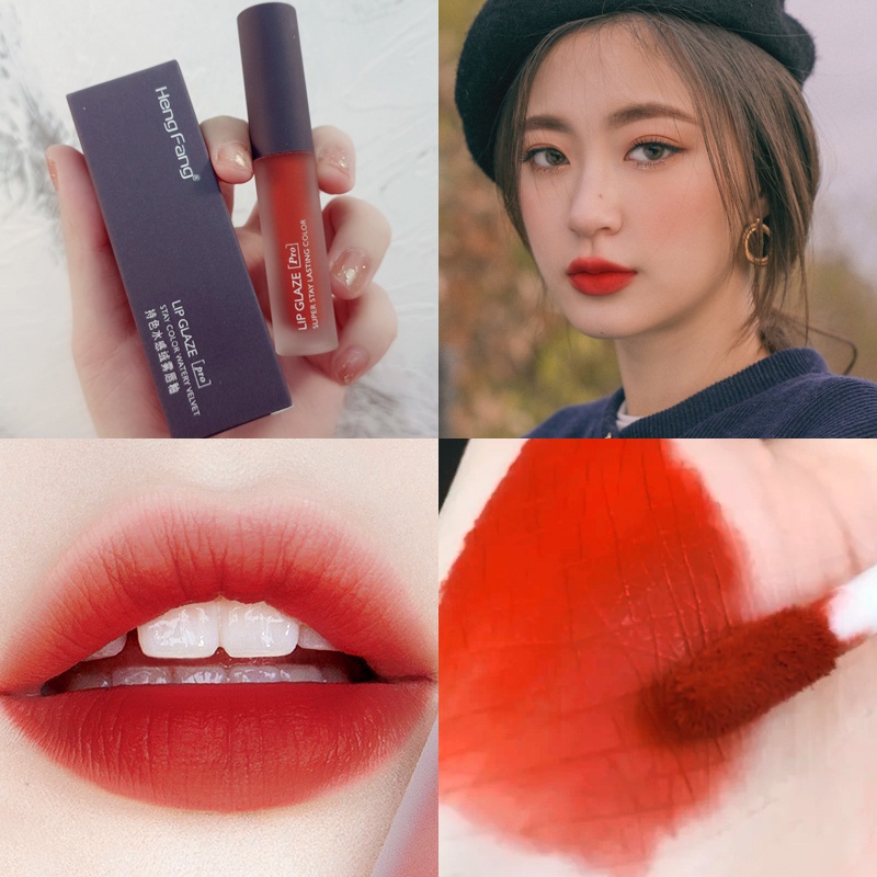 Lip Tint Pro Lipstik Mate Velvet Hengfang Longlasting Lipstik Velvet