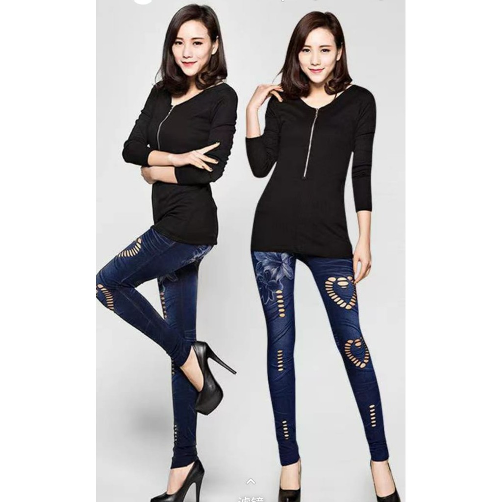 Wanita legging jeans slim legging fashion all-match jeans