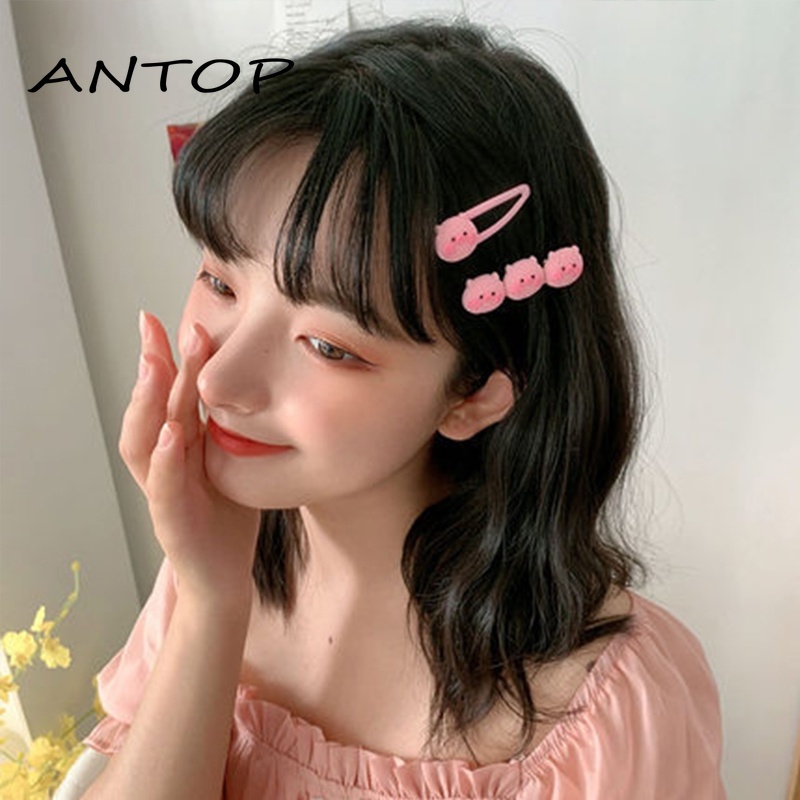 Cute Pink Piggy Hairpin Poni Rusak Rambut Aksesoris Rambut Gadis Bulang Hadiah ANTOP