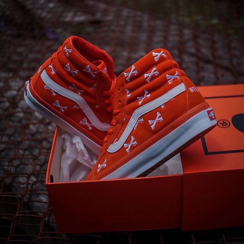 VANS VAULT SK8-HI LX X @wtaps_tokyo BONES/ORANGE 2020 ORIGINAL 100%
