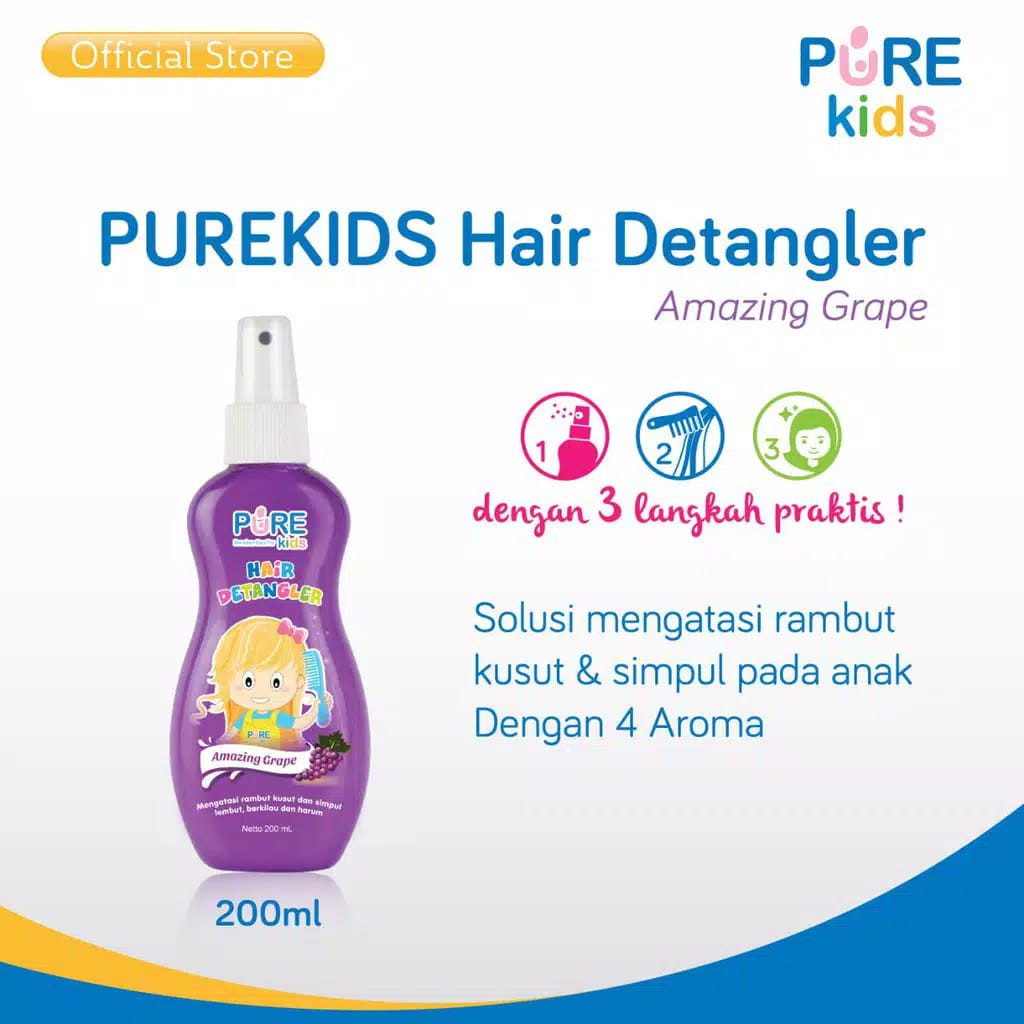 Pure Kids Hair Detangler 200ml