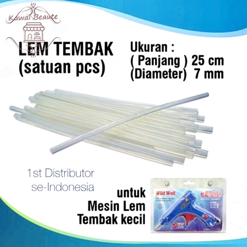 Isi Lem Tembak 25cm x 7mm KECIL Glue Gun Stick Lilin