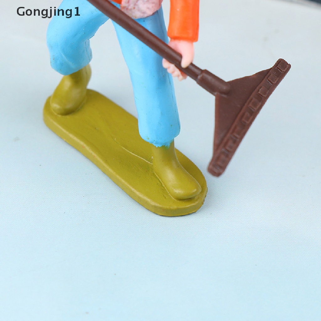 Gongjing1 Mainan Miniatur Hewan Ternak Babi Kuda Sapi Bebek Diy