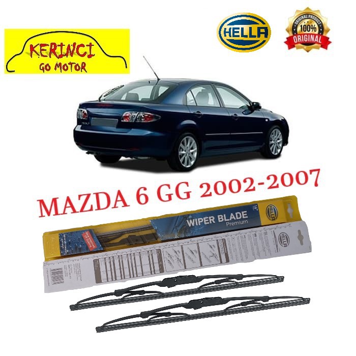 WIPER MAZDA 6 GG 2002-2007 HELLA PREMIUM 21&quot; &amp; 18&quot; SEPASANG WIPER