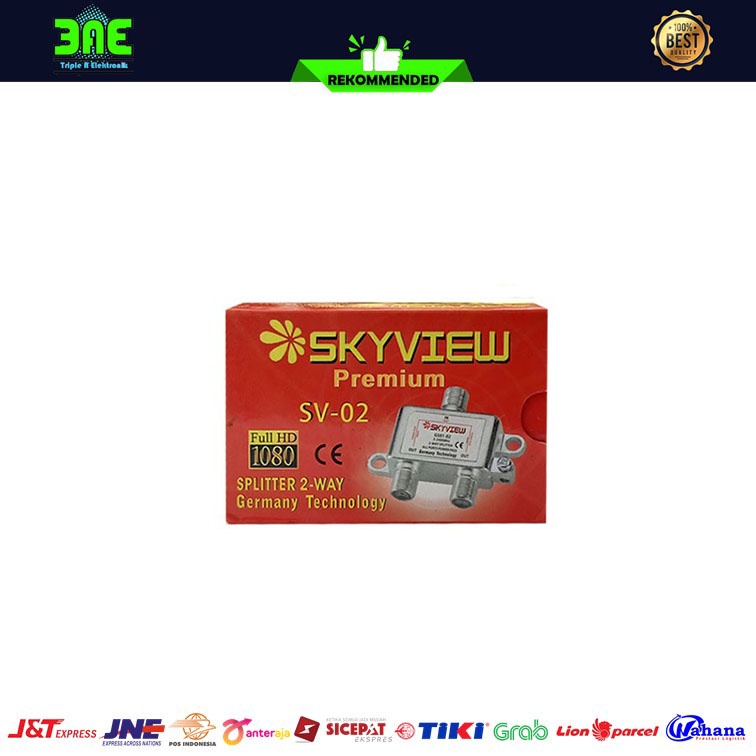 Skyview Splitter 2 Way 5-2400 Mhz Untuk Parabola Antena TV UHF