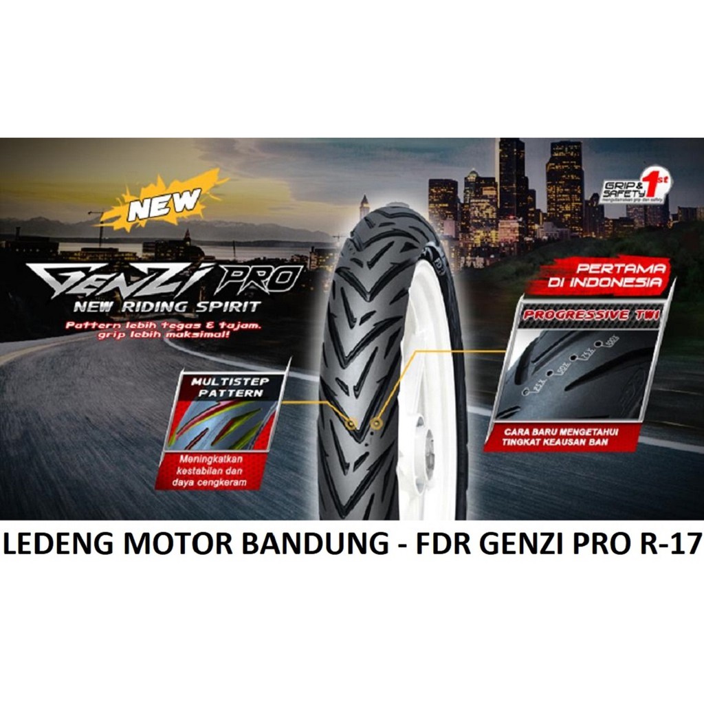 FDR 80/80-17 Genzi Pro Ban Tubeless Roda Depan Motor Bebek