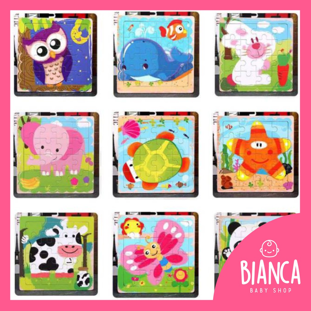 BIANCA - Puzzle Kayu 15x15cm isi 16 keping