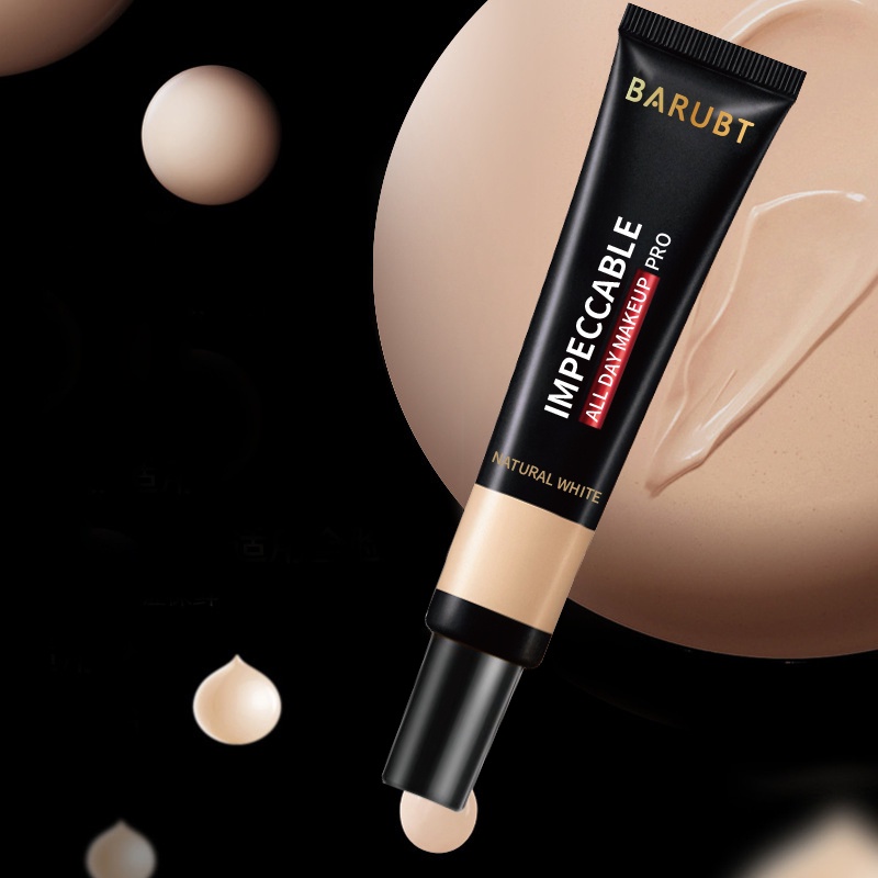 BARUBT Concealer Foundation Cair Tahan Air Foundation Cair Concealer Alami Matte/Lightening Matte Liquid Foundation【 Free Delivery+ COD + dikirim dalam 24 jam】